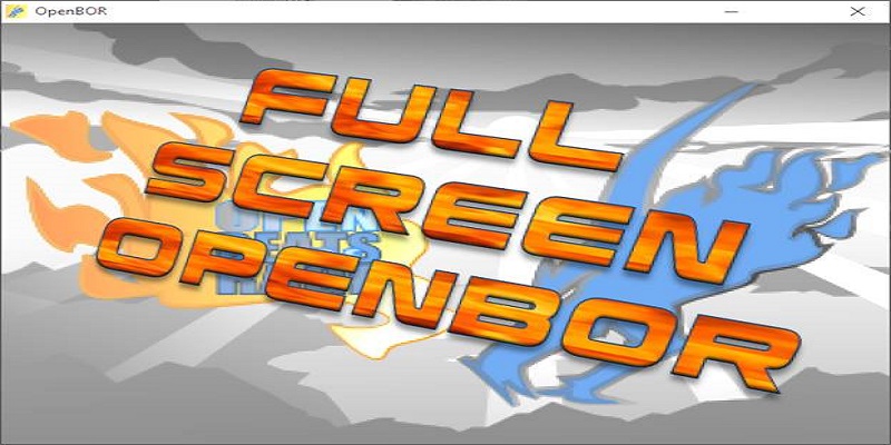 How to put OpenBOR in full screen?